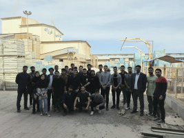 بازدید گروه مهندسی مکانیک دانشگاه صنعتی بیرجند از خط تولید کارخانه کاشی فرزاد